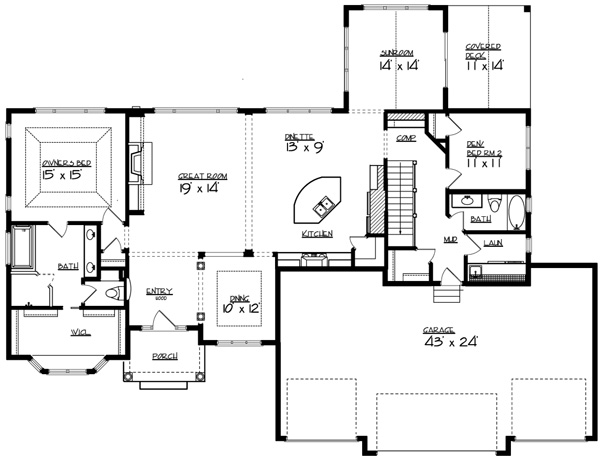 Main Floor Plan image of The Hartsfield House Plan